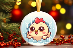 Round Christmass Ornament PNG Product Image 1