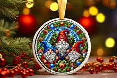 Round Christmas Ornament Sublimation|Clipart Product Image 2