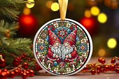 Round Christmas Ornament Sublimation|Clipart Product Image 2