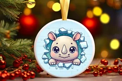 Round Christmas Ornament Sublimation|Clipart Product Image 1