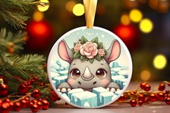 Round Christmas Ornament Sublimation|Clipart Product Image 1