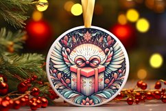 Round Christmas Ornament Sublimation|Clipart Product Image 1