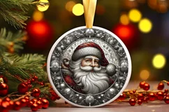 Round Christmas Ornament Sublimation|Clipart Product Image 2