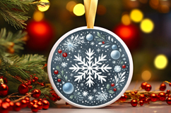 Round Christmass Ornament PNG Product Image 1