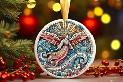 Round Christmas Ornament Sublimation|Clipart Product Image 1