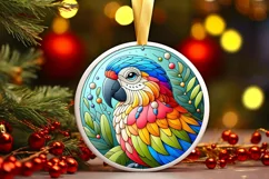Round Christmas Ornament Sublimation|Clipart Product Image 2