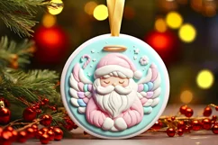Round Christmas Ornament Sublimation|Clipart Product Image 2