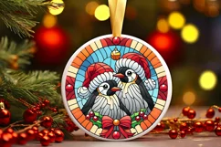 Round Christmas Ornament Sublimation|Clipart Product Image 2
