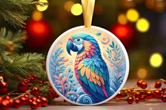 Round Christmas Ornament Sublimation|Clipart Product Image 1