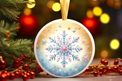 Round Christmas Ornament Sublimation|Clipart Product Image 3