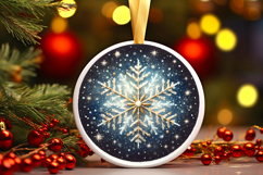 Round Christmass Ornament PNG Product Image 1