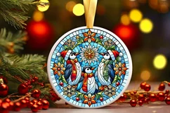Round Christmas Ornament Sublimation|Clipart Product Image 2