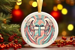 Round Christmas Ornament Sublimation|Clipart Product Image 2