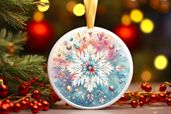 Round Christmass Ornament PNG Product Image 1