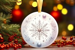 Round Christmas Ornament Sublimation|Clipart Product Image 1