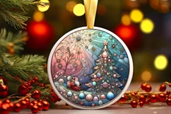 Round Christmas Ornament Sublimation|Clipart Product Image 1