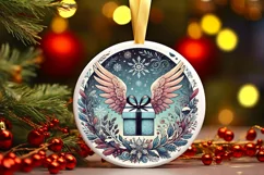 Round Christmas Ornament Sublimation|Clipart Product Image 2