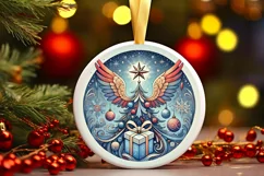 Round Christmas Ornament Sublimation|Clipart Product Image 2