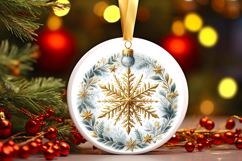 Round Christmass Ornament PNG Product Image 1