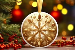 Round Christmas Ornament Sublimation|Clipart Product Image 1