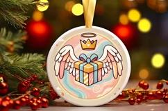 Round Christmas Ornament Sublimation|Clipart Product Image 2