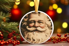 Christmas Santa Animal Ornament Sublimation Product Image 2