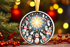 Round Christmass Ornament PNG Product Image 1