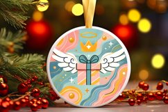 Round Christmas Ornament Sublimation|Clipart Product Image 1