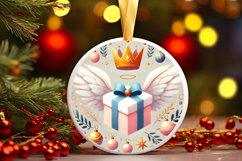 Round Christmas Ornament Sublimation|Clipart Product Image 1