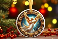 Round Christmas Ornament Sublimation|Clipart Product Image 2