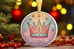 Round Christmas Ornament Sublimation|Clipart Product Image 2