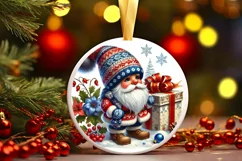 Round Christmas Ornament Sublimation|Clipart Product Image 2