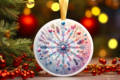 Round Christmass Ornament PNG Product Image 1