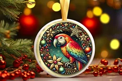 Round Christmas Ornament Sublimation|Clipart Product Image 2