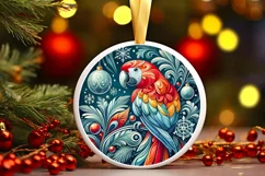 Round Christmas Ornament Sublimation|Clipart Product Image 2