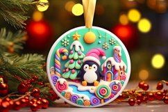 Round Christmas Ornament Sublimation|Clipart Product Image 2