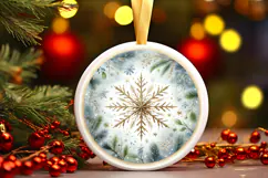 Round Christmass Ornament PNG Product Image 1