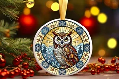 Round Christmas Ornament Sublimation|Clipart Product Image 2