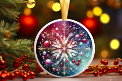 Round Christmass Ornament PNG Product Image 1
