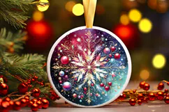 Round Christmass Ornament PNG Product Image 1