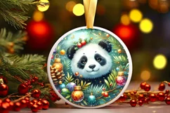 Round Christmas Ornament Sublimation|Clipart Product Image 2