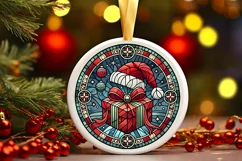 Round Christmas Ornament Sublimation|Clipart Product Image 2