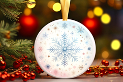Round Christmass Ornament PNG Product Image 1