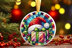 Round Christmas Ornament Sublimation|Clipart Product Image 2