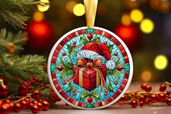 Round Christmas Ornament Sublimation|Clipart Product Image 2