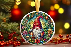Round Christmas Ornament Sublimation|Clipart Product Image 2