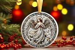 Round Christmas Ornament Sublimation|Clipart Product Image 2