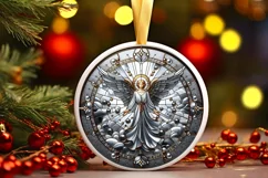 Round Christmas Ornament Sublimation|Clipart Product Image 2