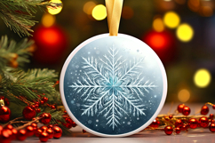 Round Christmass Ornament PNG Product Image 1