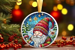 Round Christmas Ornament Sublimation|Clipart Product Image 2
